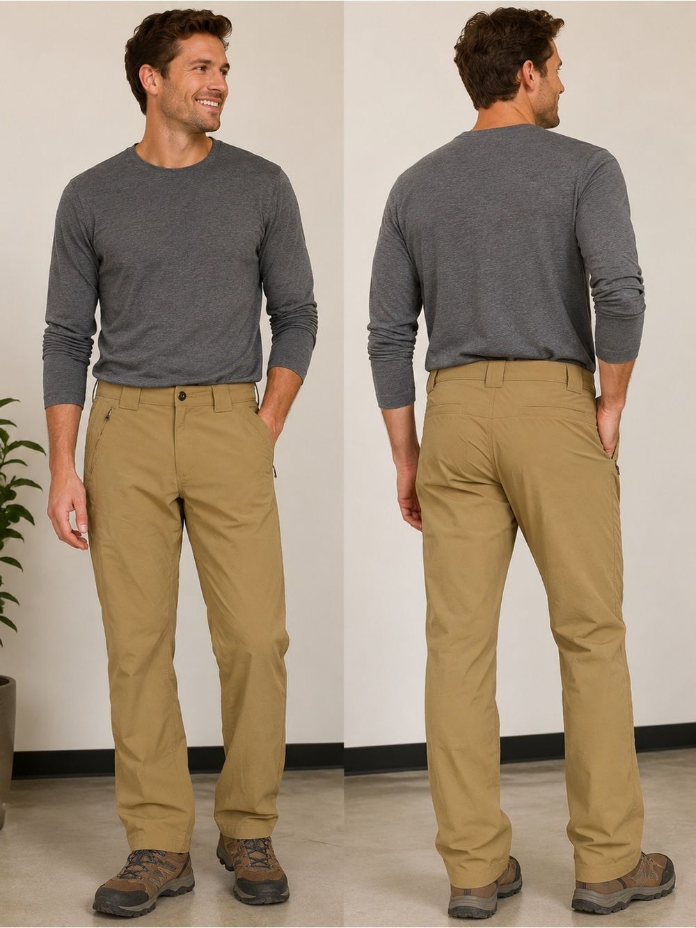 Duluth Trading Co Tan Work Dry on the Fly Pants
71712 tan 100% nylon M 32
